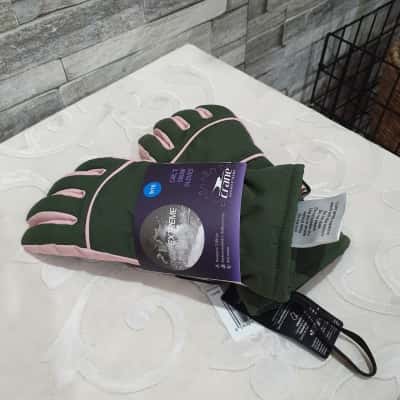 Crane Womens  Size 9/10 Gloves Khaki / Pink  