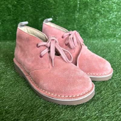 Mini Boden Pink Suede Desert Boots Size 33 