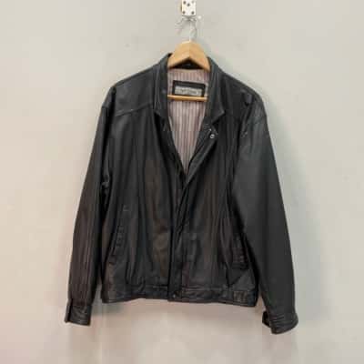Peter shearer Mens  Size 42 Vintage Leather Jacket Black  