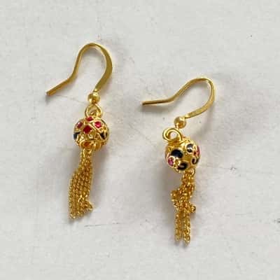 Thai Fashion Gold Plated Dangle Earrings 
