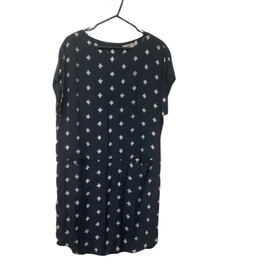 Women’s Jag  Size 12 Short Sleeve Dress  Navy Blue / Pattern / White 