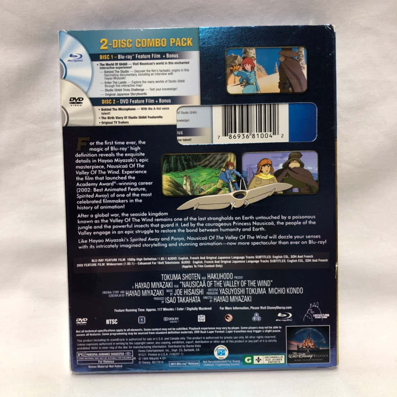 LAST CHANCE Disney Studio Ghibli Nausicaa of the Valley of the Wind Blu ...