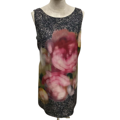 Paule Ka -  Womens  Size 44 Shift Dress Black  / Pattern 