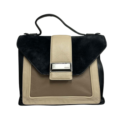 Mimco Womens Handbag Black  / Brown / Cream 