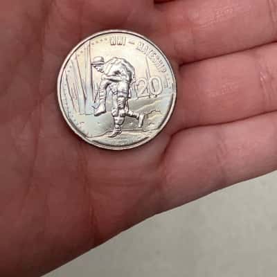 WW1 Mateship 20 Cent Coin