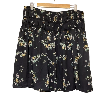 Basque Womens  Size 14 Black  / Floral Skirt