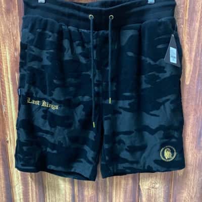  Last Kings   Size XXL Black  / Gold shorts new 