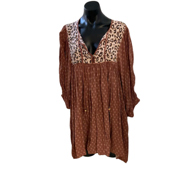 IRIS MAXI  Womens  Size 16 Babydoll Dress Brown / Pattern 