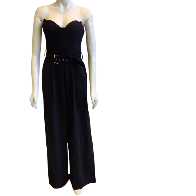 Sheike Women's Size 14 Strapless Jumpsuit Black  
