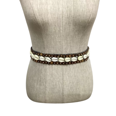  Kuba Beaded Belt with Cowrie Shells  80cm