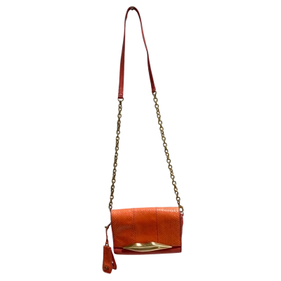 Diane Von Furstenberg Womens Clutch Burnt Orange 