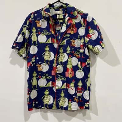 Peter Alexander Grinch Sleep Shirt Unisex  Size XS Blue 