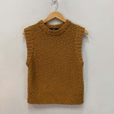 Saba Womens  Size XS Brown knitted vest 