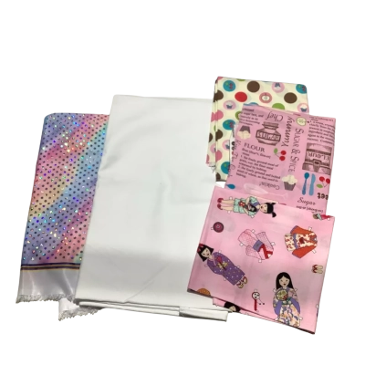 5  Pieces Mixed Fabric Pink Theme         FAB2
