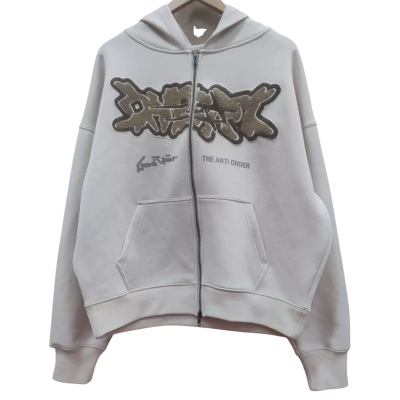 Loiter Mens Size M Hood Jacket Cream (15)