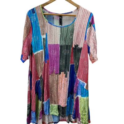 Taking Shape Womens  Size 12 Short Sleeve Shirt Multicoloured 