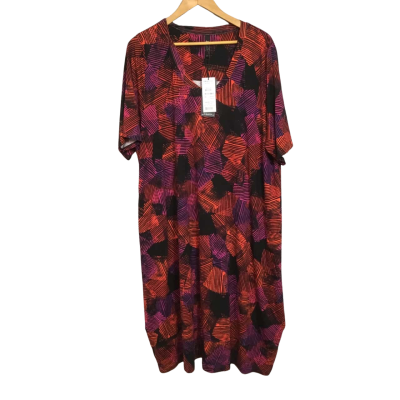 Taking Shape Womens  Size 24 Black Multicoloured Shirt Dress