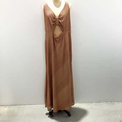 Proud Poppy Clothing Women's  Size 16 Formal Dress / Free Size Dress / Midi Dress Gold / Orange 