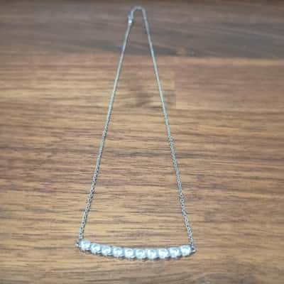 Sparkly Bar Necklace Stamped '925'