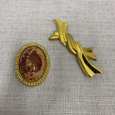 Unbranded Women's Brooch 2Pieces Costume Jewellery Vintage Style 