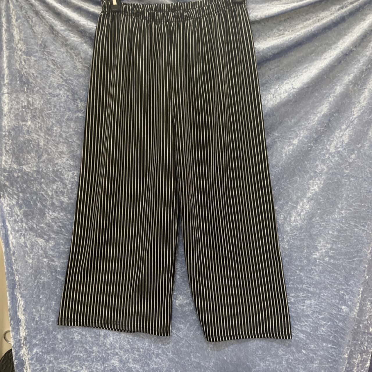 Izabel Womens Black White Striped pants Size 12