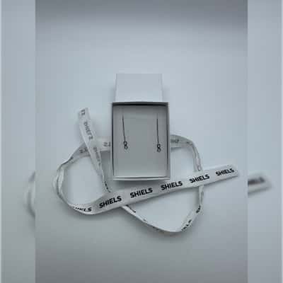  Shiels Infinity Drop Threader Earrings Stamped 925 Italy