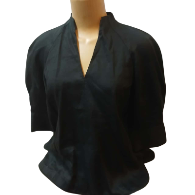 Country Road Womens  Size 8 3/4 Sleeve Shirt Black  