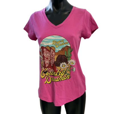 Ringers Western Womens  Size 6 Short Sleeve Top Pink  