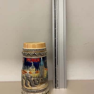 PRAGUE CZECH REPUBLIC BEER STEIN BY RISCH-LAU GMBH KORBEL HAND MADE & PAINTED