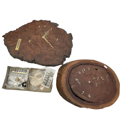 Wood Slabs Clocks Needing Repair.