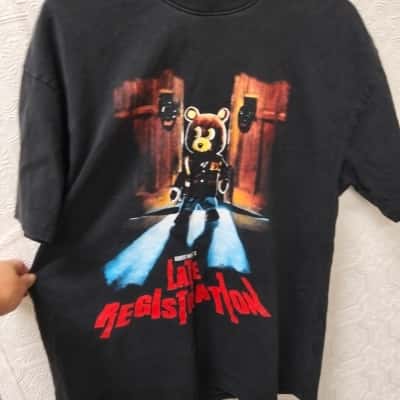 Kanye West Late Registration Touch The Sky Tour 2005 Mens  Size M Printed Shirt Black  