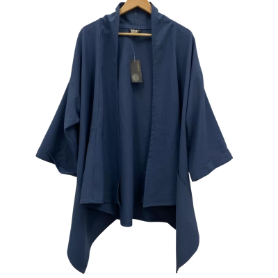 Veducci Women’s Size 14 Poncho Style Open Jacket/Top Dark Pale Blue BNWT