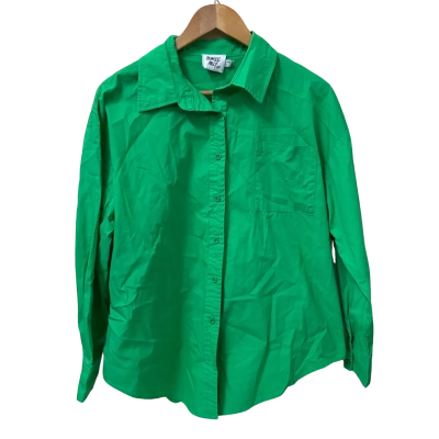 Princess Polly Womens Size 8 Button Up Long Sleeve Green Shirt