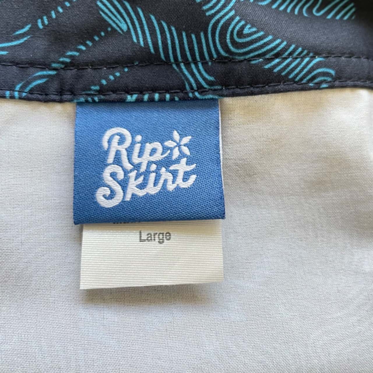 Rip Skirt Blue Hawaiian Wrap Mini Skirt Size 12 / L (s)