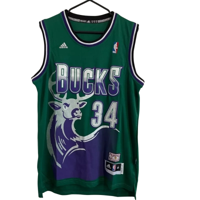 Adidas / NBA Mens  Size M Basketball Jersey Green / Purple / White 