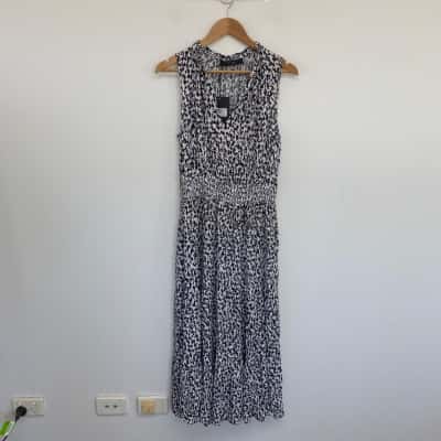 Decjuba Ikat Lani Shirred Maxi Dress  Size M 