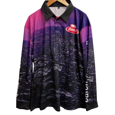  Berkley Catch More Fish Performance Tech Sunset Ladies Jersey Size 22