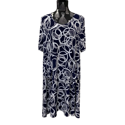 Taking Shape Womens  Size XXS Casual Dress Navy Blue / White BNWT