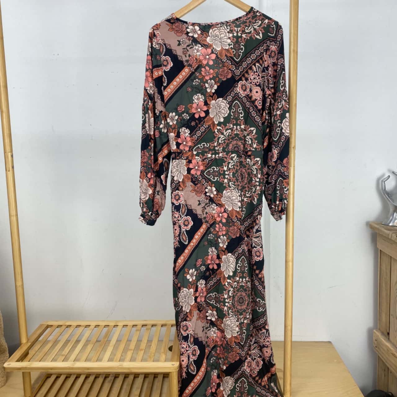SAN JOSE The Label Size S Maxi Dress Floral / Green (s)
