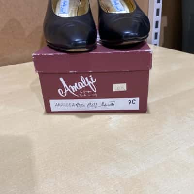 Amalfi By Rangoni Slingback Heels  Womens  Size 9 Black  / Gold RRP$225.00