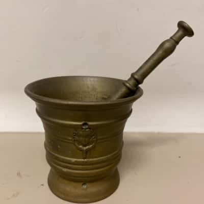 Brass Mortar and Pestle