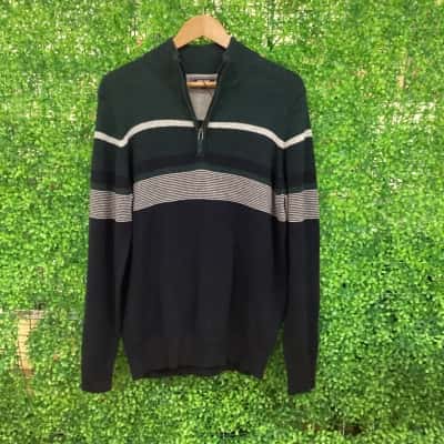  Maine Mens  Size M Jumper Navy / Green / White 