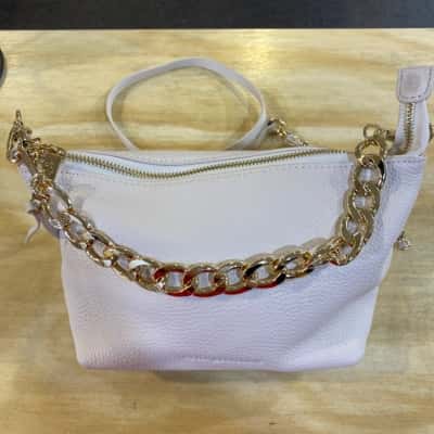 Arlington Milne Bag Cream with Gold Chain