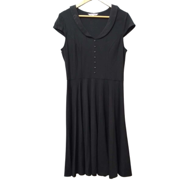 Review Women's Size 14 Black Midi Dress 