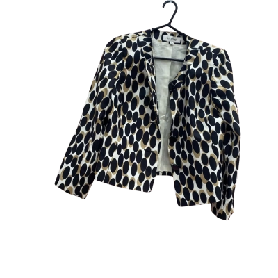 Suit Studio Womens Size 14 Black & Gold Circle Pattern Blazer