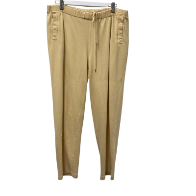 Country Road Womens Casual Rib Pants Cream  Size M -100% Cotton