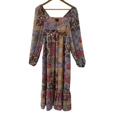 Minkpink Womens  Size S Maxi Dress Multicoloured/ Pattern 