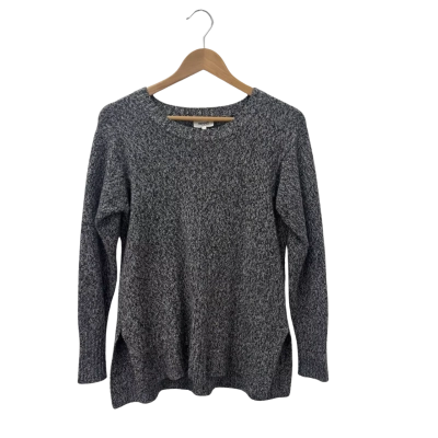 Seed Heritage Womens  Size M Crew Neck Jumper Black  / Grey 
