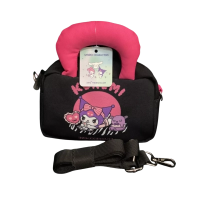  NEW - Kuromi Anime Cross Body Bag Black  / Pink  