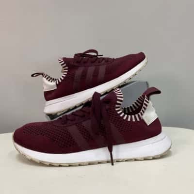 Adidas Mens  Size 9 Sneakers / Trainers Maroon / White 